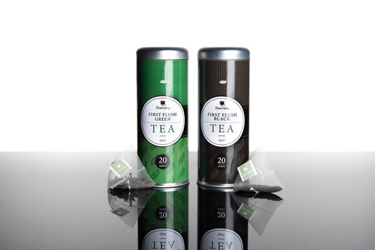 First Flush Green & Black Tea Combination Tin (Contains 40 Reusable Tea Bags) = 80 servings
